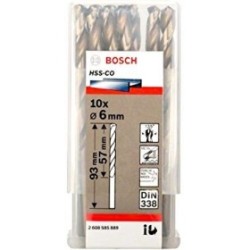 Τρυπάνια Κοβαλτίου 10Τμχ Bosch  6mm 2608585889